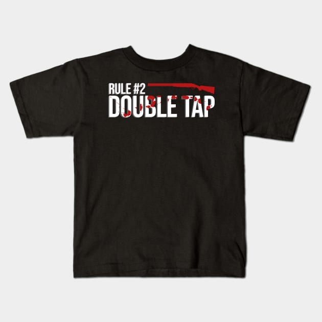 Rule #2 Double Tap Kids T-Shirt by Meta Cortex